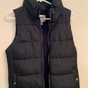 Black Old Navy down vest